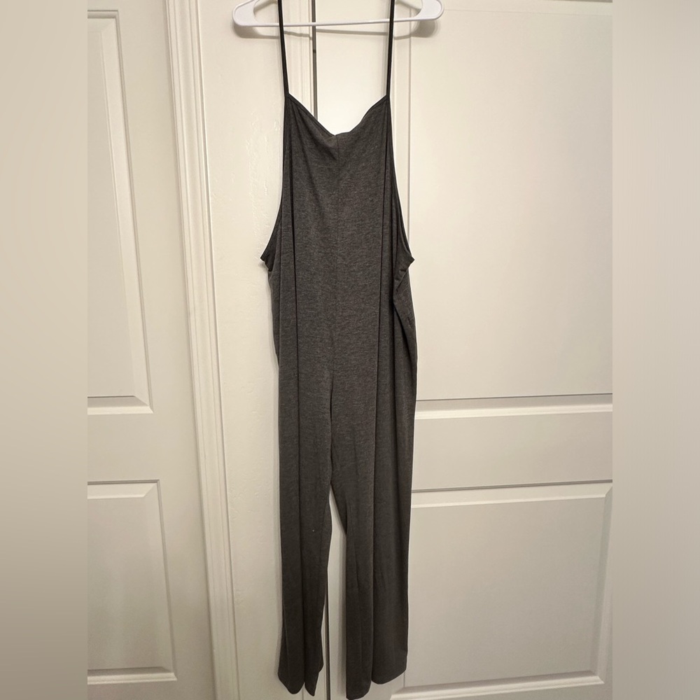 SHEIN Curve gray wide leg jumpsuit 3XL